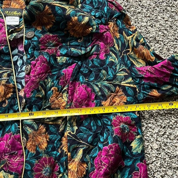 Vintage A.S. Elliot Cardigan Women 22W Floral Fairy Cottagecore Whimsical Jacket - Picture 7 of 8